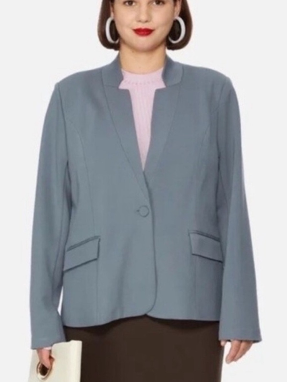 Universal Standard Women Sz 4XL US 7X Stormy Weather Miranda Smoking Jacket NWT